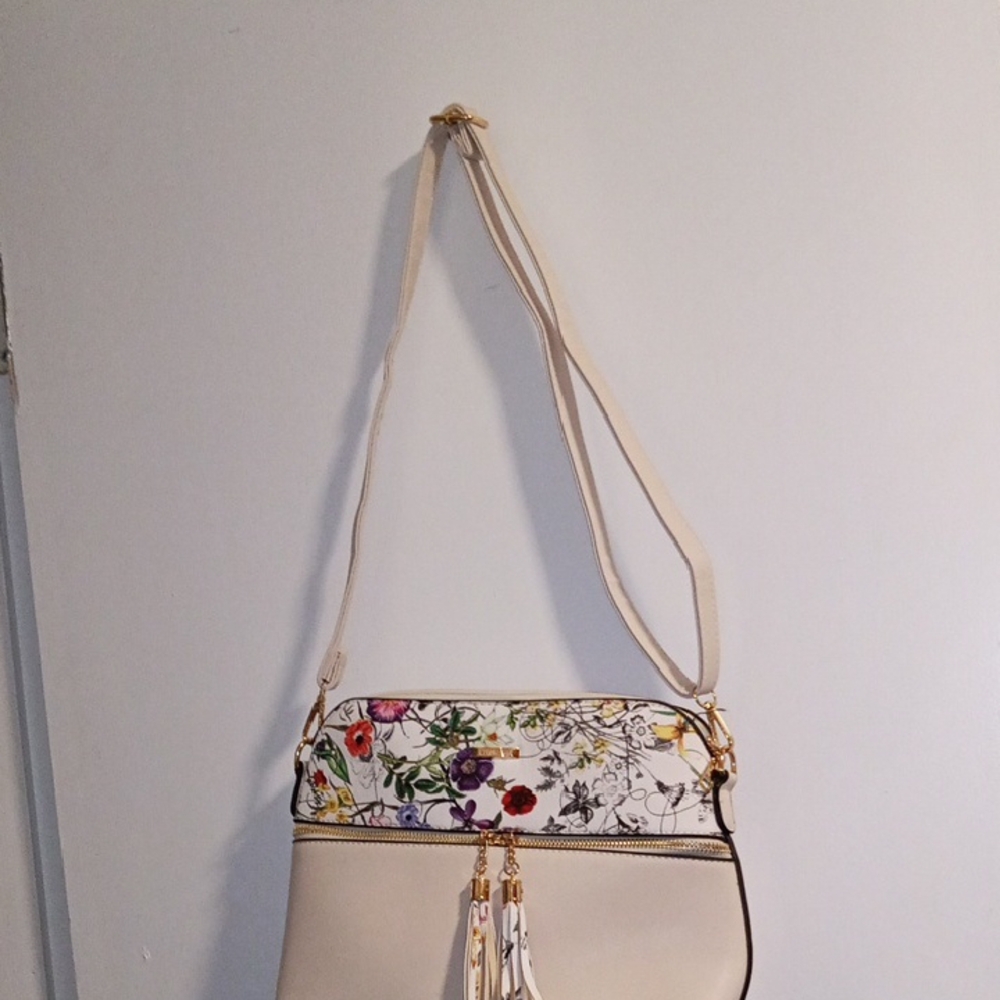 Floral Cream Shoulder Bag